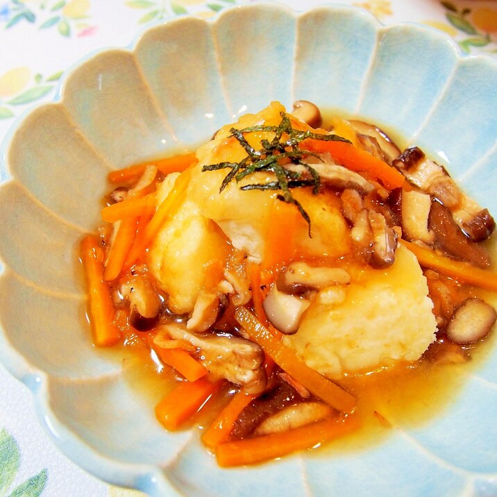 とろ~り♡みぞれあんかけ【揚げない♪揚げ出し豆腐】